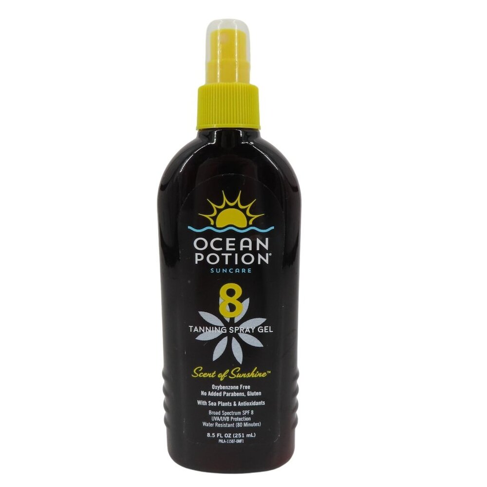 Ocean Potion Suncare 8 SPF Tanning Spray Gel 8.5 fl oz Unisex 000774115078 NEW